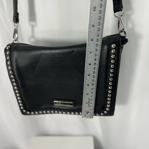 Adrienne Vittadini Black Crossbody Bag with Silver Accents - Picture 9 of 11
